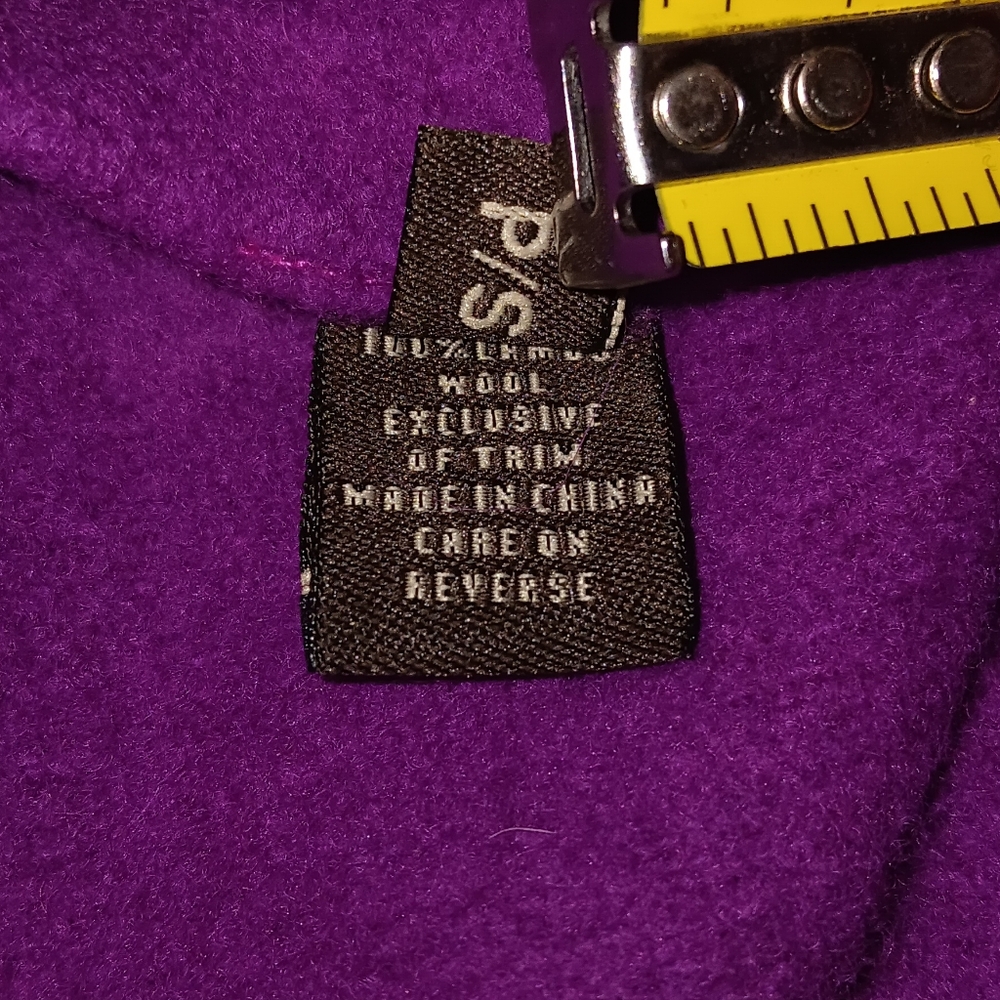 Coach Vintage Lambs Wool Purple Beret Painters Hat Cap Prince - Picture 5 of 6